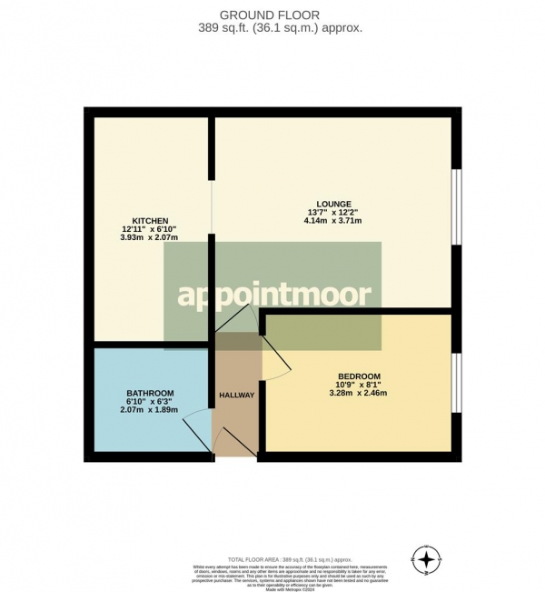 Floor Plan Image for 1 Bedroom Property for Sale in SWEYNE AVENUE, Southend-On-Sea