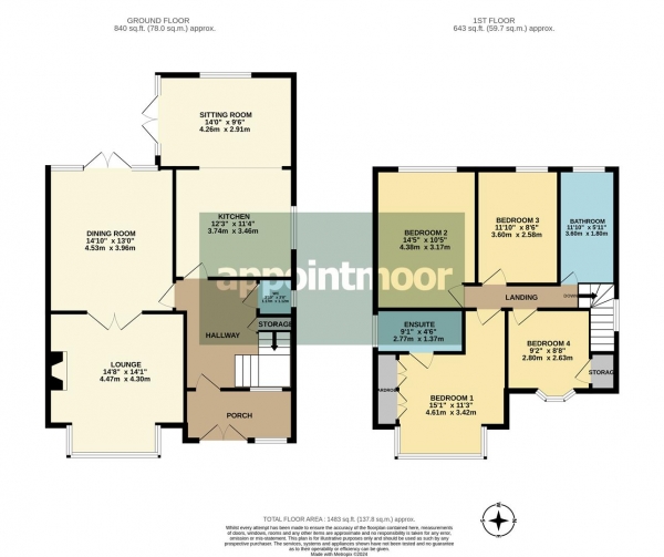 Floor Plan Image for 4 Bedroom Detached House for Sale in Chadwick Road, Chalkwell