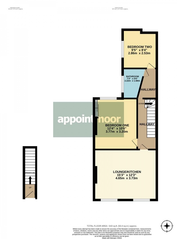 Floor Plan Image for 2 Bedroom Apartment for Sale in Southchurch Avenue, Southend-On-Sea