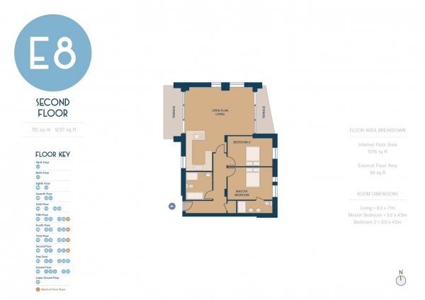 Floor Plan Image for 2 Bedroom Apartment for Sale in The Leas, Westcliff-On-Sea