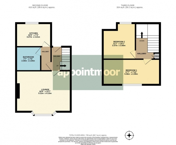 Floor Plan Image for 2 Bedroom Maisonette for Sale in LONDON ROAD, Westcliff-On-Sea