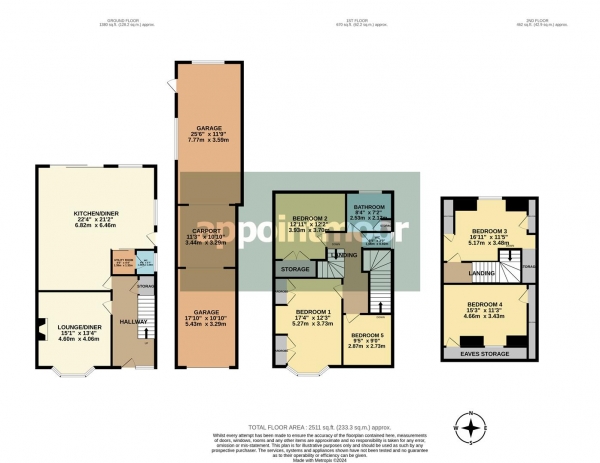 Floor Plan Image for 5 Bedroom Semi-Detached House for Sale in Kenilworth Gardens, Westcliff-On-Sea