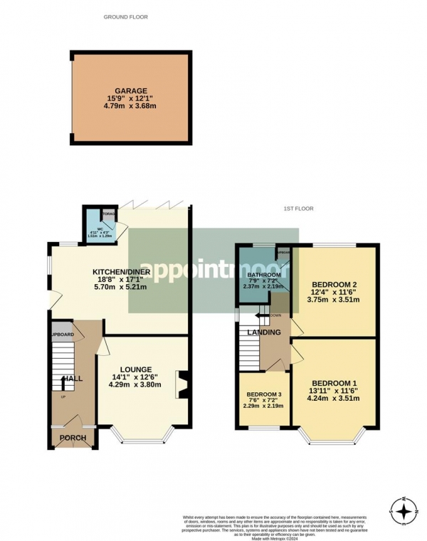 Floor Plan Image for 3 Bedroom Semi-Detached House for Sale in Ellenbrook Close, Leigh-On-Sea