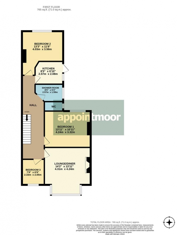 Floor Plan Image for 3 Bedroom Apartment for Sale in Anerley Road, Westcliff-On-Sea