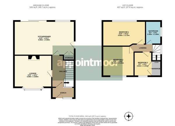 Floor Plan Image for 3 Bedroom Semi-Detached House for Sale in THE CHASE, Rayleigh