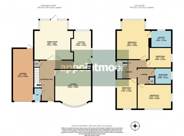 Floor Plan Image for 4 Bedroom Detached House for Sale in LEASWAY. Chalkwell