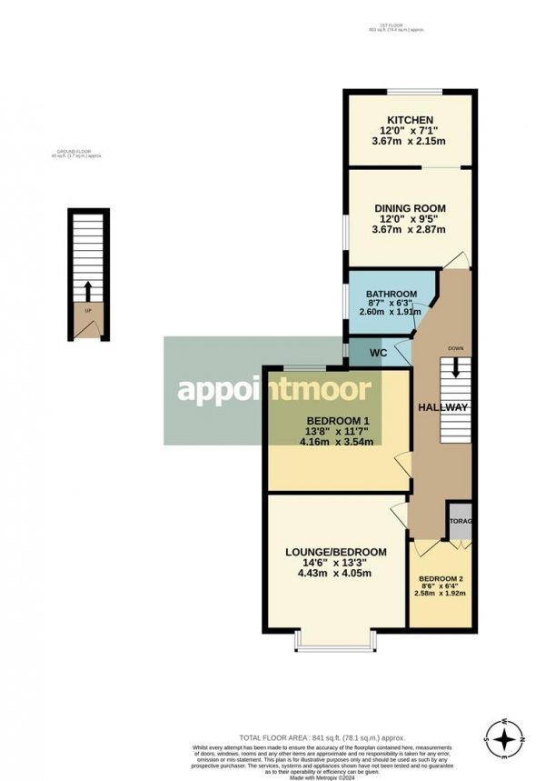 Floor Plan Image for 2 Bedroom Apartment for Sale in VALKYRIE ROAD, Westcliff-On-Sea