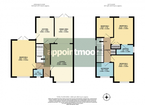 Floor Plan Image for 4 Bedroom Detached House for Sale in PEREGRINE GARDENS, Rayleigh