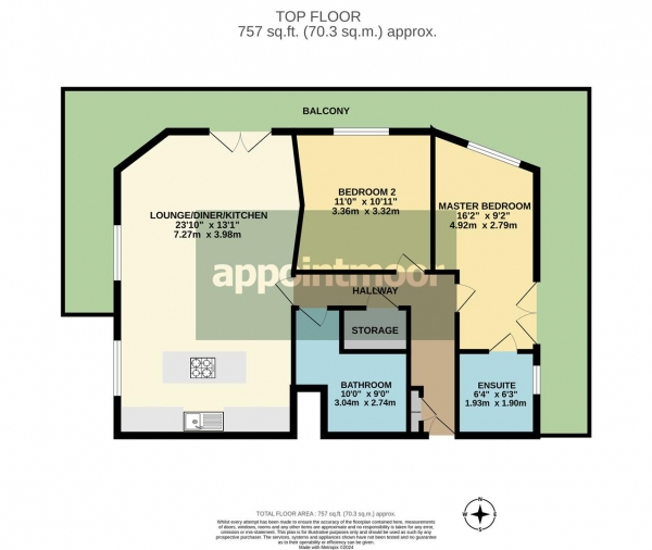 Floor Plan Image for 2 Bedroom Penthouse for Sale in ROYAL MEWS, Southend-On-Sea