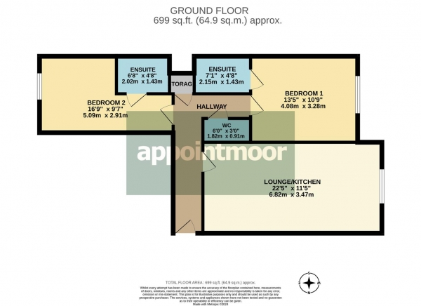 Floor Plan Image for 2 Bedroom Apartment for Sale in London Road, Benfleet