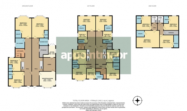 Floor Plan Image for 17 Bedroom Link Detached House for Sale in Grosvenor Road, Westcliff-On-Sea