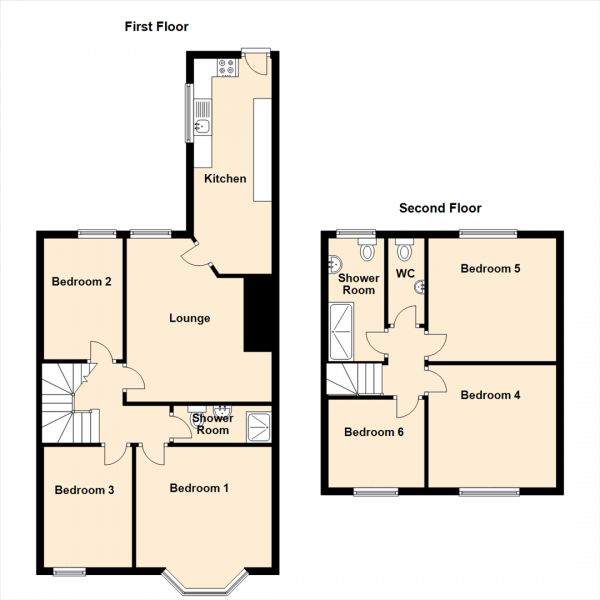 Floor Plan Image for 6 Bedroom Maisonette for Sale in Simonside Terrace, Heaton, Newcastle Upon Tyne