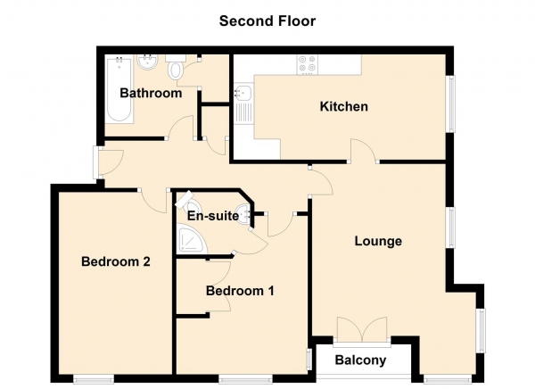 Floor Plan Image for 2 Bedroom Property for Sale in Williams Park, Newcastle Upon Tyne