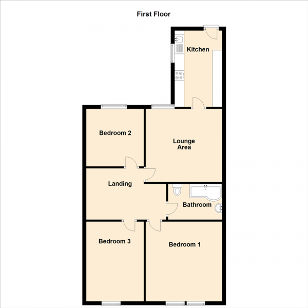 Floor Plan Image for 3 Bedroom Property for Sale in Hotspur Street, Heaton, Newcastle Upon Tyne