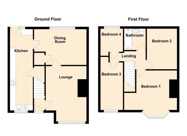 Floor Plan Image for 4 Bedroom Semi-Detached House for Sale in Briarsyde, Benton, Newcastle Upon Tyne