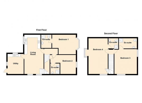 Floor Plan Image for 4 Bedroom Maisonette for Sale in Whitefield Terrace, Heaton, Newcastle Upon Tyne