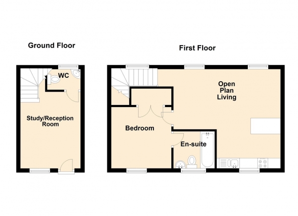 Floor Plan Image for 1 Bedroom Terraced House for Sale in Westbury Court, Newcastle Upon Tyne