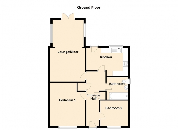 Floor Plan Image for 2 Bedroom Semi-Detached Bungalow for Sale in Ministry Close, Newcastle Upon Tyne