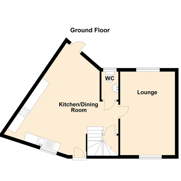 Floor Plan for 3 Bedroom Semi-Detached House for Sale in Miller Close, Palmersville, Newcastle Upon Tyne, NE12, 9ER -  &pound240,000