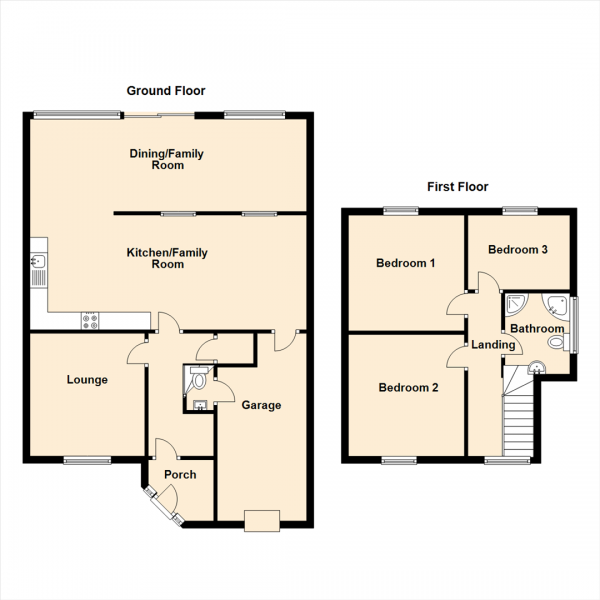 Floor Plan Image for 3 Bedroom Semi-Detached House for Sale in Debdon Gardens, Newcastle Upon Tyne