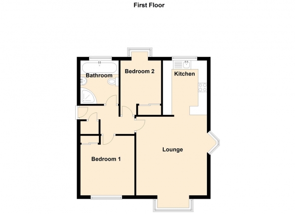 Floor Plan Image for 2 Bedroom Apartment to Rent in Allingham Court, Newcastle Upon Tyne