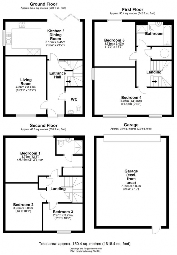 Floor Plan Image for 5 Bedroom Semi-Detached House for Sale in Marleigh Avenue, Cambridge