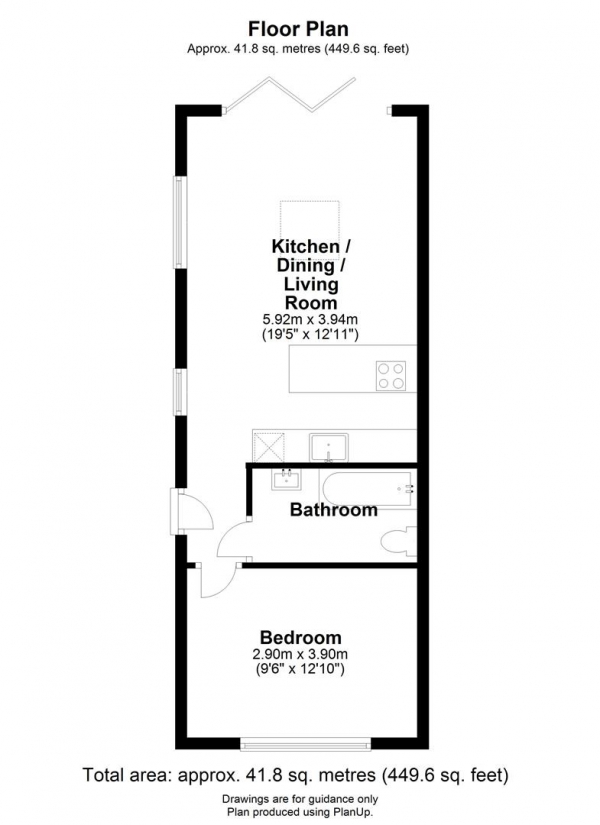 Floor Plan Image for 1 Bedroom Flat for Sale in Maitland Avenue, Cambridge