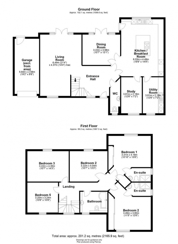 Floor Plan Image for 5 Bedroom Detached House for Sale in Dysons Drove, Burwell