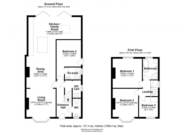 Floor Plan Image for 4 Bedroom Semi-Detached House for Sale in Leys Road, Cambridge