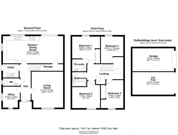 Floor Plan Image for 4 Bedroom Detached House for Sale in Iceni Way, Exning, Newmarket