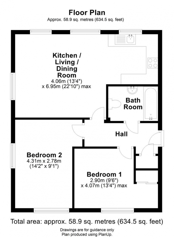 Floor Plan Image for 2 Bedroom Flat for Sale in North Lodge Park, Milton, Cambridge