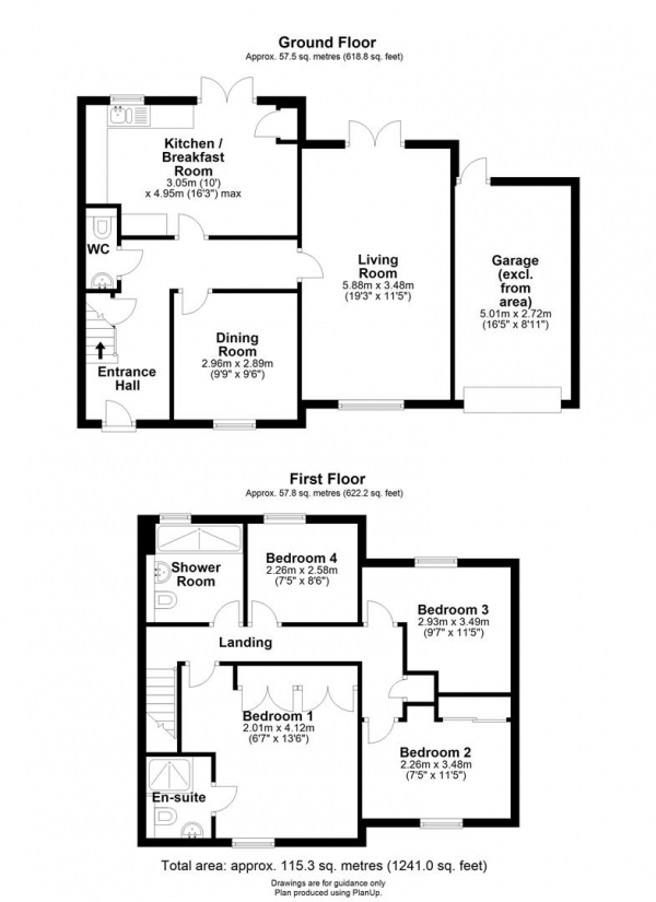 Floor Plan Image for 4 Bedroom Semi-Detached House to Rent in Downing Court, Swaffham Bulbeck, Cambridge