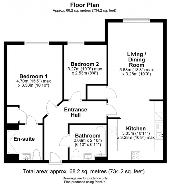 Floor Plan Image for 2 Bedroom Flat for Sale in Beacon Rise, 160 Newmarket Road, Cambridge