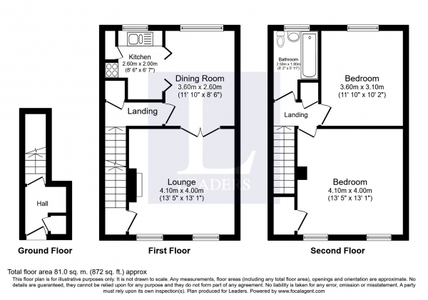 Floor Plan Image for 2 Bedroom Maisonette to Rent in Manor House Court, West Street, Epsom