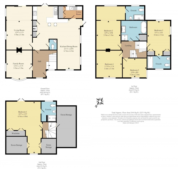 Floor Plan Image for 5 Bedroom Detached House to Rent in Leatherhead Road, Leatherhead