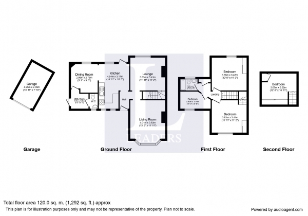 Floor Plan Image for 3 Bedroom Semi-Detached House to Rent in Miles Road, Epsom