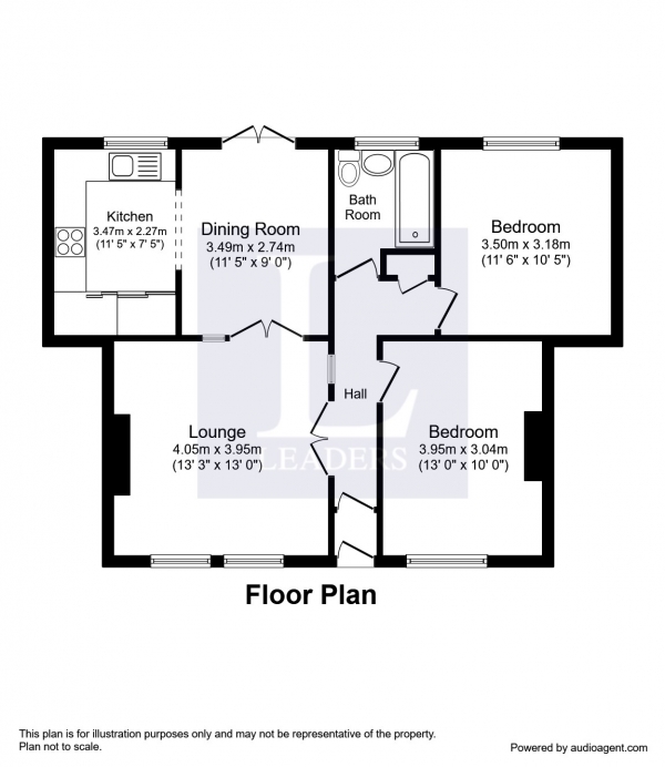 Floor Plan Image for 2 Bedroom Property to Rent in Manor House Court, West Street, Surrey