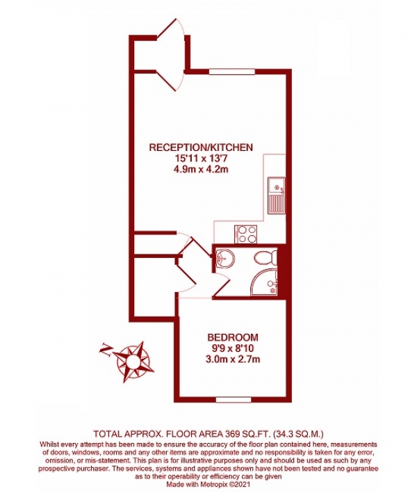 Floor Plan Image for 1 Bedroom Maisonette for Sale in Willow View, Colliers Wood, London