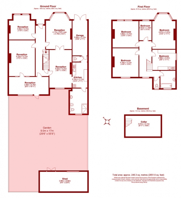 Floor Plan Image for 4 Bedroom Semi-Detached House for Sale in Wilton Road, Colliers Wood, London