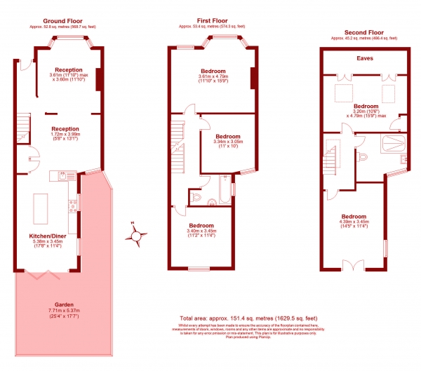 Floor Plan Image for 5 Bedroom Semi-Detached House for Sale in Clive Road, Colliers Wood, London