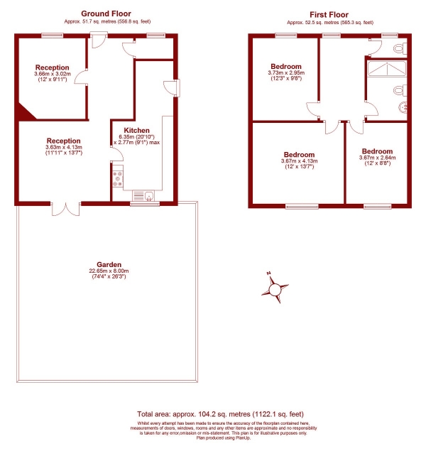 Floor Plan Image for 3 Bedroom Semi-Detached House for Sale in Western Road, Mitcham, Surrey