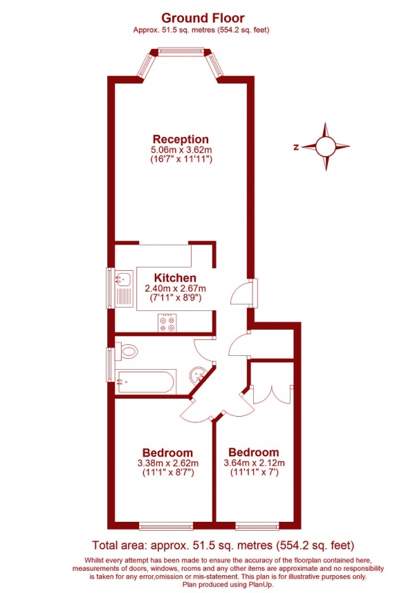 Floor Plan Image for 2 Bedroom Flat for Sale in Alphea Close, Colliers Wood, London