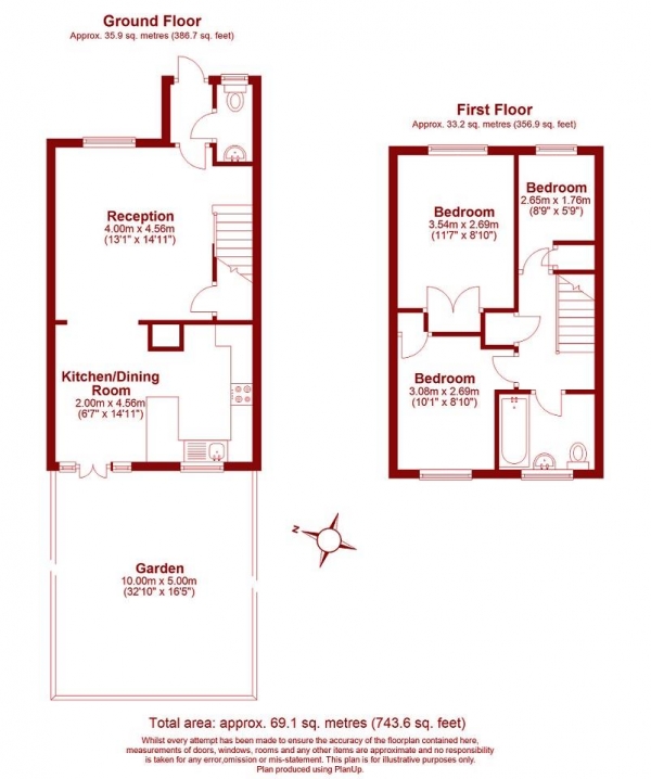 Floor Plan Image for 3 Bedroom Property for Sale in Bourne Drive, Mitcham