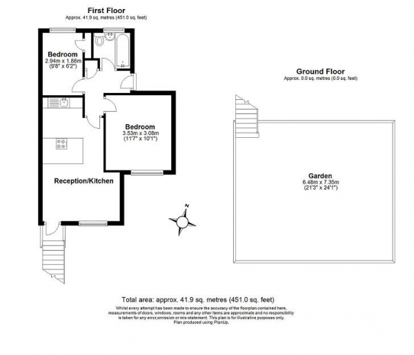 Floor Plan Image for 2 Bedroom Flat for Sale in Stanley Road, Morden