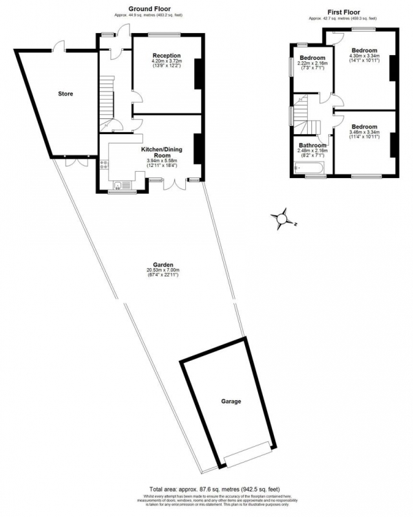 Floor Plan Image for 3 Bedroom Property for Sale in Ashridge Way, Morden