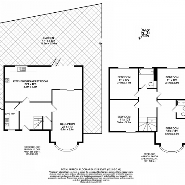 Floor Plan Image for 4 Bedroom Detached House for Sale in Timberslip Drive, Wallington, Wallington