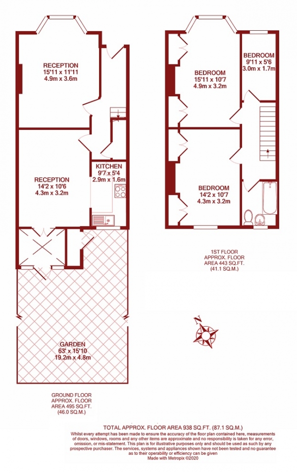 Floor Plan Image for 3 Bedroom Property for Sale in Robinson Road, Colliers Wood, Colliers Wood