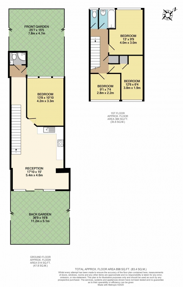 Floor Plan Image for 4 Bedroom Property to Rent in Effort Street, Tooting, Tooting