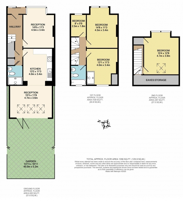 Floor Plan Image for 4 Bedroom Terraced House for Sale in Hebdon Road, Tooting, Tooting