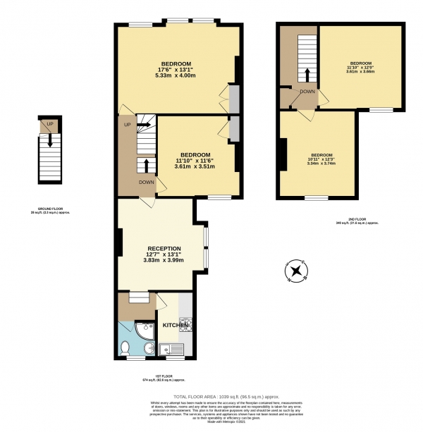 Floor Plan Image for 4 Bedroom Flat for Sale in Gambole Road, Tooting, Tooting